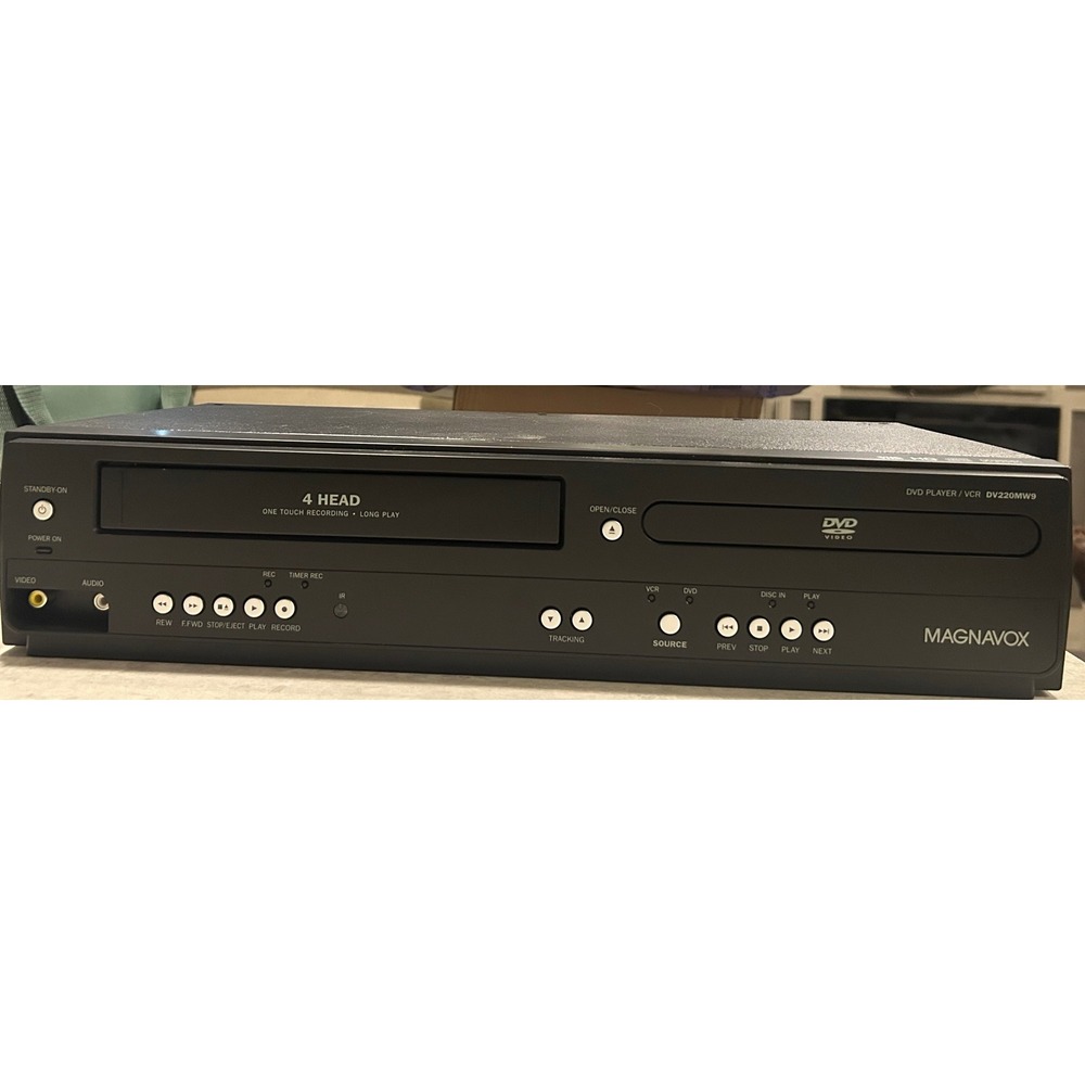 Magnavox DV220MW9 DVD Player VCR Combo 4 Head Hi-Fi VHS HQ Black TESTED